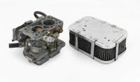 WEBER DOUBLE CHOKE DOWN DRAFT CARBURETTOR: A Weber&nbsp;Carburettor Choke size 3.2cm, 3.6cm, Air cleaner suit repco hi-power head&nbsp; - 2