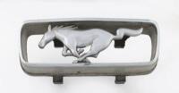 FORD MUSTANG: An original mid 1960s Ford Mustang chrome grille emblem with running horse and surround