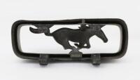 FORD MUSTANG: An original mid 1960s Ford Mustang chrome grille emblem with running horse and surround - 2