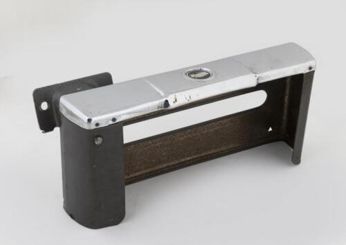 DASH ACCESSORY: A circa 1950s Auto Serv chrome dash tissue box dispenser cover, with Chevrolet emblem to front