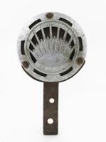 HORN: An Australian made circa 1940s chrome 12v horn, universal to suit car or motorcycles, 13.5cm diameter