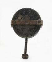 JAEGER: A rare Jaeger clock with white Roman numerals on black face, 8.5cm in diameter - 2