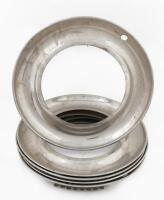 BUICK: A set of five chrome outer wheel rings to suit a 1951 Buick, 40.5cm in diameter