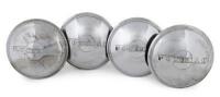 PONTIAC: A set of four chrome 1946 Pontiac wheel covers, 23.5cm in diameter