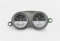 CORVETTE: An early 1960s Chevrolet Corvette battery & oil gauge unit