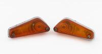 ALFA ROMEO: A pair of&nbsp;Alfa Romeo 2600 Spider side repeater turn signal amber lights