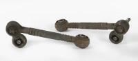 TIE ROD ENDS: A pair of early tie rod ends, branding not evident