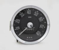 SMITHS: A British made early Smiths 80 MPH speedometer,&nbsp;10 cm in diameter overall