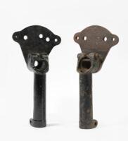 BRACKETS: A pair of early brackets, 28cm high, purpose and branding not known