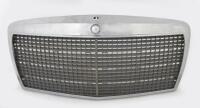 MERCEDES: A Mercedes Benz grille, thought to be off a mid 1970s S Class model, has chrome surround with inner plastic mesh, unsure if complete