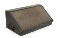 PICNIC SET: A rare early c1900 Edwardian cased footrest picnic set, believed to be by G W Scott & Sons, case marked with Reg&nbsp;No.577169 to inside. 58cm wide, 30cm deep, 24cm high - 3