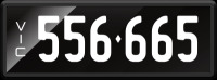 VIC Numerical Number Plate &lsquo;556.665&rsquo; finished in Prestige style with one standard and one slimline plate included. Sold with rights to display.