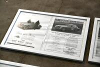 ASTON MARTIN: Four framed sets of b/w photocopied advertising posters from The Autocar and Motor [Location: Sydney] - 4