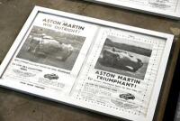 ASTON MARTIN: Four framed sets of b/w photocopied advertising posters from The Autocar and Motor [Location: Sydney] - 5