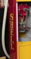 SHELL: A superbly restored 1920s manual petrol pump in 'Shell Motor Spirit' livery complete with&nbsp;plastic illuminated&nbsp;'Clamshell' globe surrounded by enamelled 'Super-CHARGED' wreath&nbsp;sign. - 4