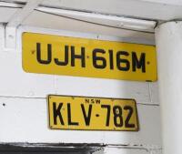NUMBER PLATES: A collection of 10 number plates including nine UK&nbsp;and one NSW, for display only - 2