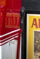 PLUME: A excellently restored c1930s Gilbert & Barker five gallon visible 'self measuring'&nbsp;petrol pump in Plume livery, with working electric globe - 7