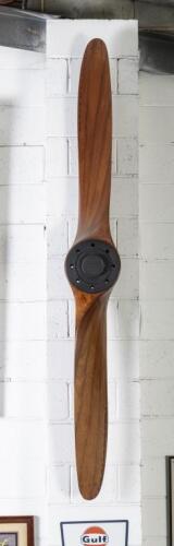 PROPELLER: A decorative wooden twin blade propeller, approx 192cm high
