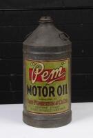 PEM MOTOR OIL: A exceptionaly rare&nbsp;approx. 6 Gallon "Pem" motor oil drum&nbsp;with original paper label