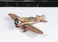 WEDELL-WILLIAMS: A Wedell-Williams Model 44 wooden model with Gilmore Oil livery, 34cm long, wingspan 39cm