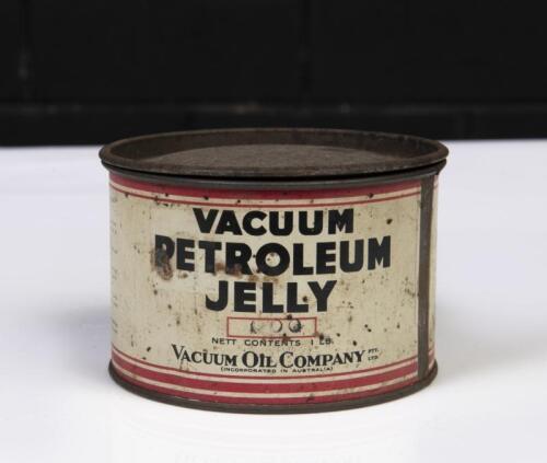 VACUUM: An Australian one pound Vacuum Oil Company 'Vacuum Petroleum Jelly' tin