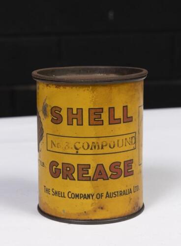 SHELL: An early&nbsp;Shell Australia &nbsp;'No. 3 Compound' 1 lb.Grease tin, empty