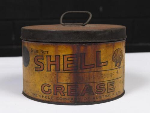 SHELL: An early Shell Australia 5 lb. 'Hi-Pressure'&nbsp;Grease tin