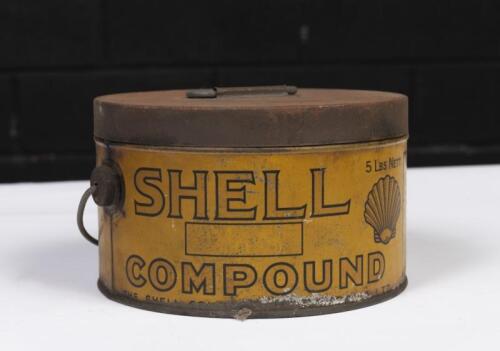 SHELL: An early Shell Australia 5 lb.&nbsp;grease tin