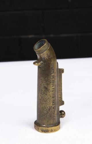 PETROL FILLER: An early brass 'Liqall Petrol Filler' - Patent No.9160, possibly 1920s-1930s, approx 14cm long