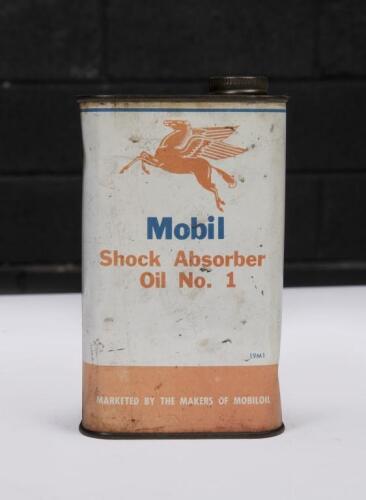 MOBIL: An Australian one imperial pint Mobil 'Shock Absorber Oil No.1'&nbsp;tin