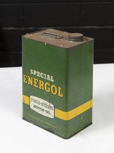 ENERGOL: A Special Energol,&nbsp;one imperial gallon, Visco-Static Motor Oil tin