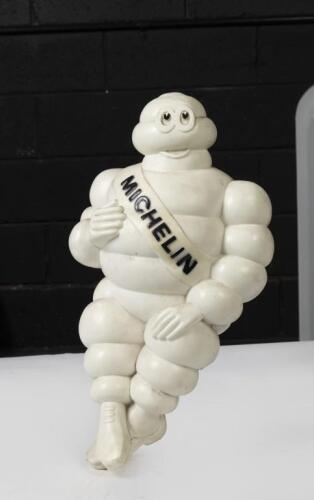 MICHELIN: A plastic Michelin Bibendum figure with mounting bracket to lower rear, approx 50cm high