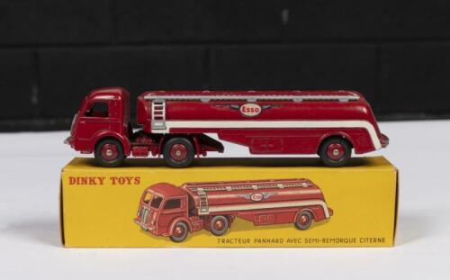 ESSO: An original French Dinky Toys No. 32C 'Tracteur Panhard Avec Semi-Remorque Citerne' Tanker in Esso livery, with original box