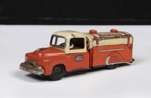 MOBIL: A Modern Toys, 1960s, 'Mobilgas' fuel tanker tin toy, made in Japan, 20cm long