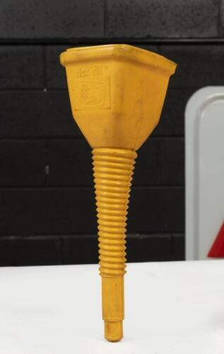 GOLDEN FLEECE: A late 1970s plastic Golden Fleece "Flex Fill" funnel, approx 38cm long