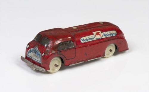 MOBIL: A Modele Depose, 1950s, tin 'Mobilgas' tanker, made in Italy,10cm long