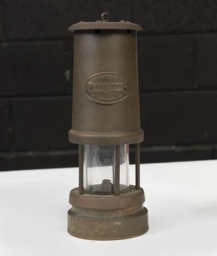 MINERS LAMP: A brass 'Ferndale Coal & Mining Company' miners lamp 'Colliery No.5 - Serial No.1988' 24cm high