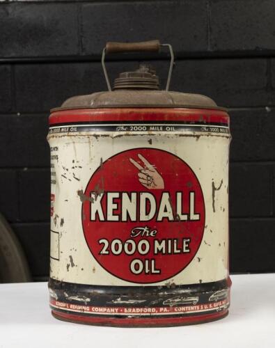 KENDALL: A Five U.S.Gallon Kendall 'The 2000 Mile Oil' oil drum&nbsp;