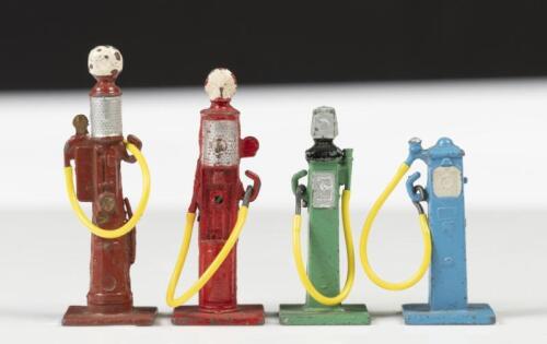 DINKY: A group of four late 1940s Dinky Toys petrol bowser&nbsp;set