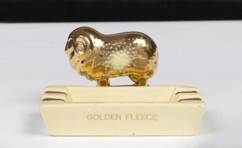 GOLDEN FLEECE: A ceramic 'Golden Fleece' ashtray