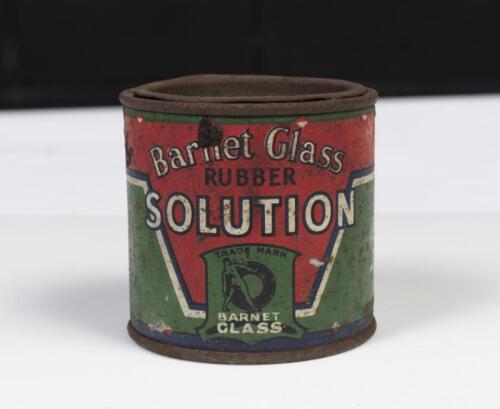 BARNET GLASS: A 'Barnet Glass&nbsp;Rubber Co.&nbsp;Ltd.'&nbsp;8 oz.can of 'Rubber Solution'