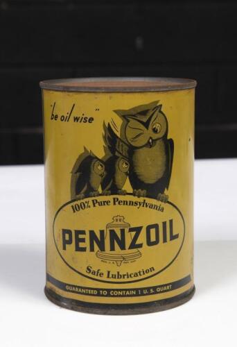 PENNZOIL: A Pennzoil one US quart Motor Oil tin