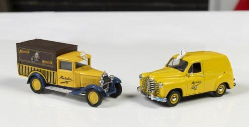 MICHELIN: Two 1:43 scale commercial vehicles in Michelin livery, comprising a Nostalgie&nbsp;1950 Renault Colorale&nbsp;and a Solido 1930 Citroen C4F