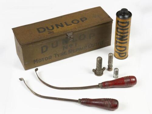 DUNLOP: An early Dunlop&nbsp;Tyres No.1 Motor Tyre Repair Outfit kit, includes some items