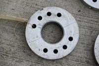 DB2/4: Three aluminium main bearing housing&nbsp;"cheeses" by Rex Woodgate in good condition [Location: Sydney] - 3