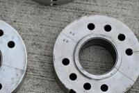 DB2/4: Three aluminium main bearing housing&nbsp;"cheeses" by Rex Woodgate in good condition [Location: Sydney] - 6