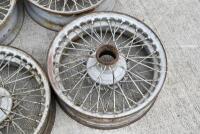 ASTON MARTIN DB2/4: A set of four 16" wire wheels in need of refurbishment [Location: Sydney] - 4