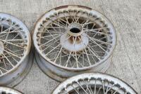 ASTON MARTIN DB2/4: A set of four 16" wire wheels in need of refurbishment [Location: Sydney] - 5