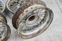 ASTON MARTIN DB2/4: A set of four 16" wire wheels in need of refurbishment [Location: Sydney] - 7