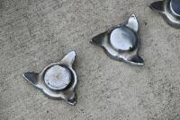 KNOCK ON SPINNERS: A set of four chrome triple ear knock-on spinners [Location: Sydney] - 2